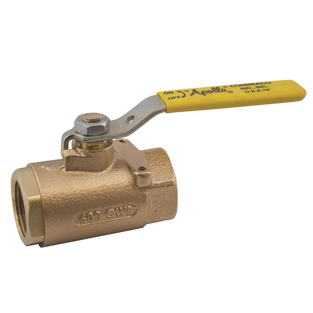Apollo Bronze 2 Piece Standard Port Ball Valve With Mounting Pad, Ptfe Trim, Static Grounded Ball And Stem 2'' (2 X Fnpt)