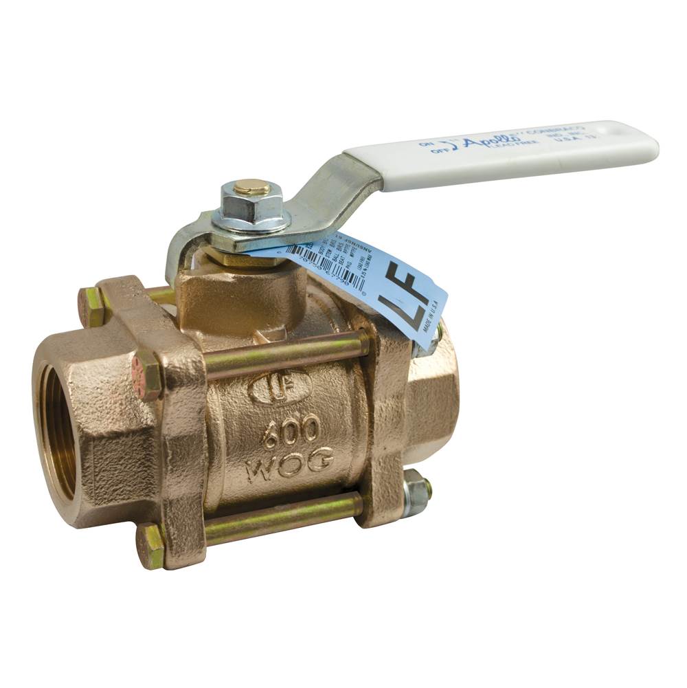 Apollo 3-Piece Full Port Lead Free Bronze Ball Valve With 316 Ss Vented Ball And Stem, 2-1/4'' Stem Extension 2'' (2 X Fnpt)