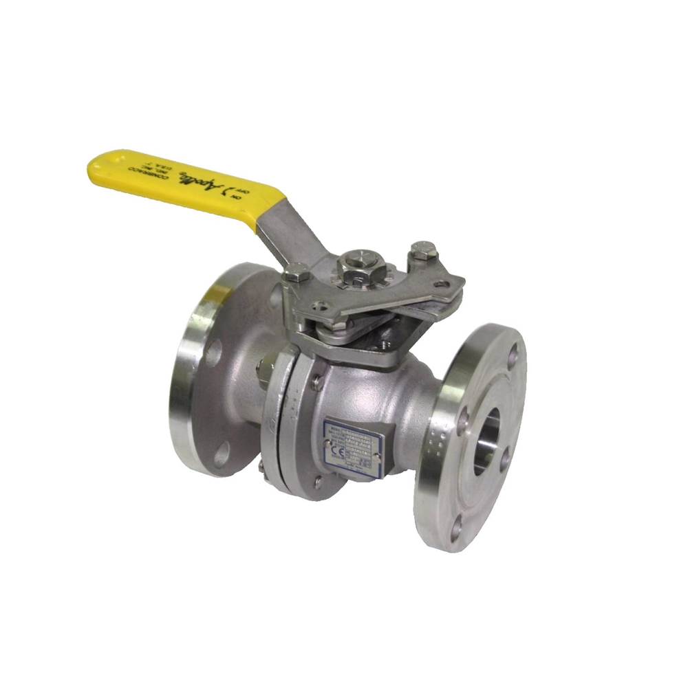 Apollo Stainless Steel Full Port Ball Valve Tfm 1600 Seats, Ptfe Chevron Packing, Spiral Wound Ptfe Body Seal, Peek Bearing, Oxygen Cleaned, Graphite Packing (Api 641 Compliant), Gear Opearted Standard Hand Wheel 6'' (2 X Flange)