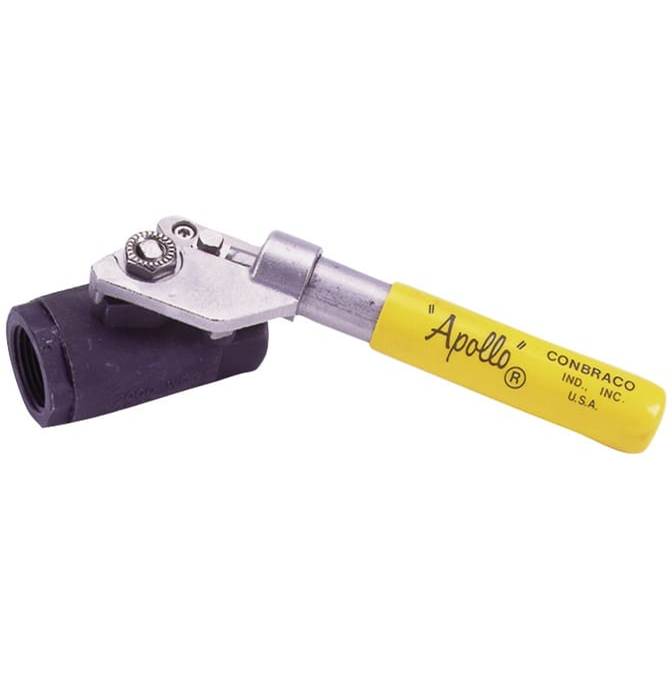 Apollo Carbon Steel Two-Piece Ball Valve With Stainless Steel Ball And Stem, 90 Degrees Reversed Stem 1-1/2'' (2 X Fnpt)