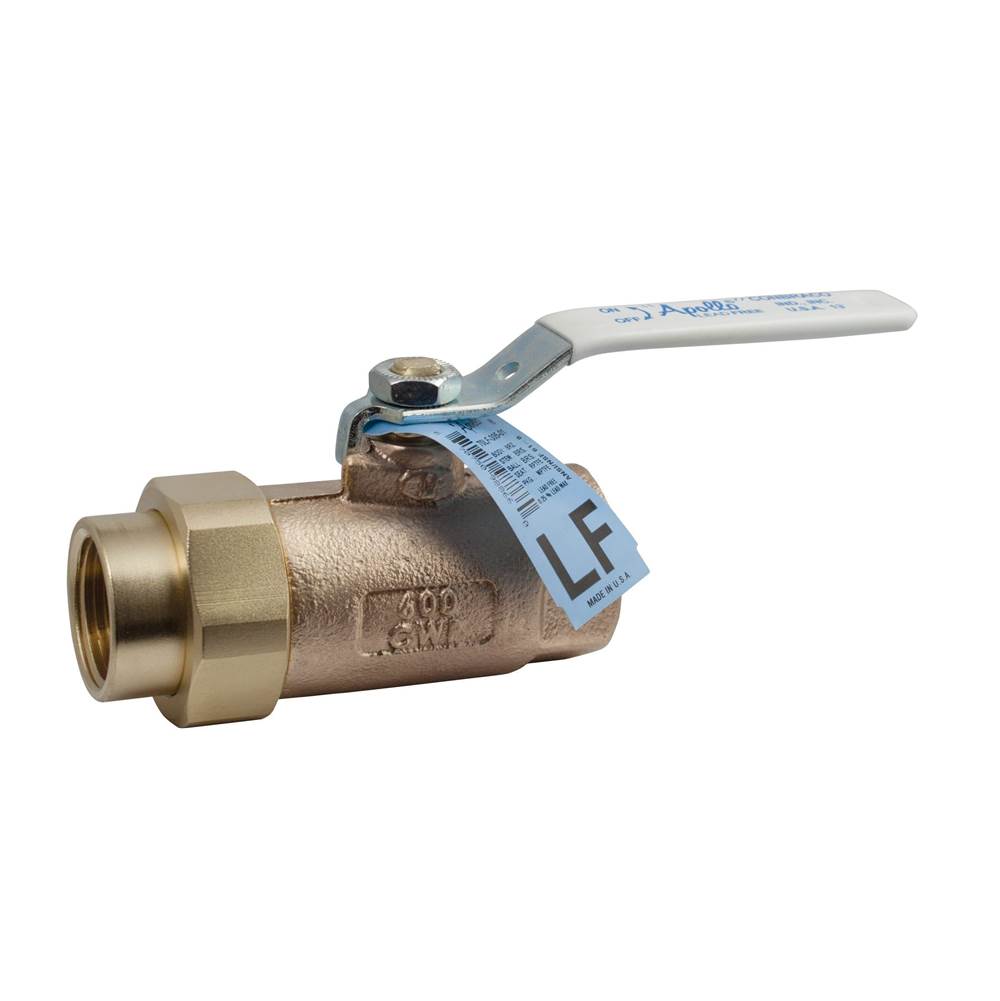 Apollo Bronze 2 Piece Ball Valve With Ss Latch-Lock Lever And Nut 1-1/2'' (Union Fnpt X Fnpt)