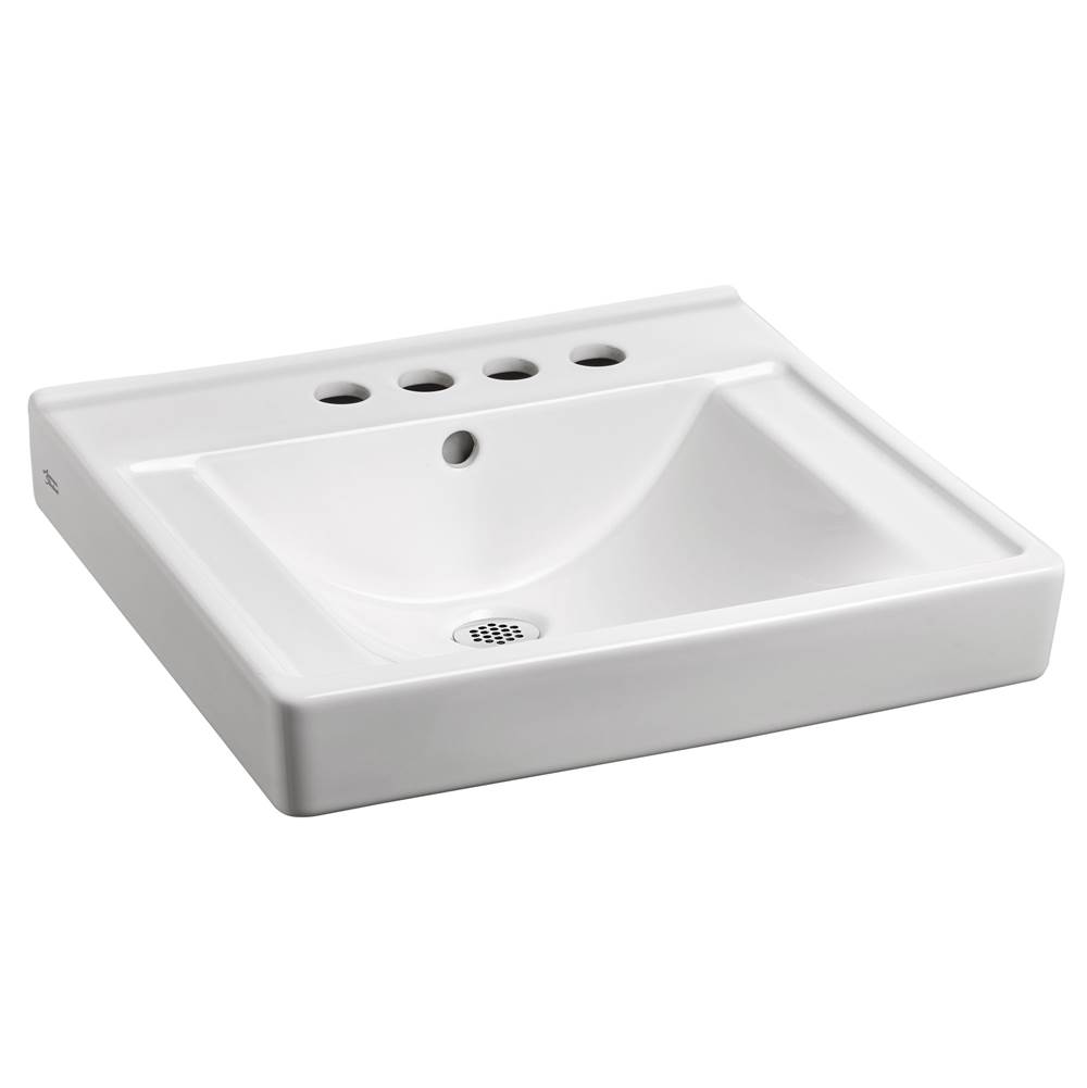 American Standard Decorum® Wall-Hung EverClean® Sink With 4-Inch Centerset and Extra Right-Hand Hole