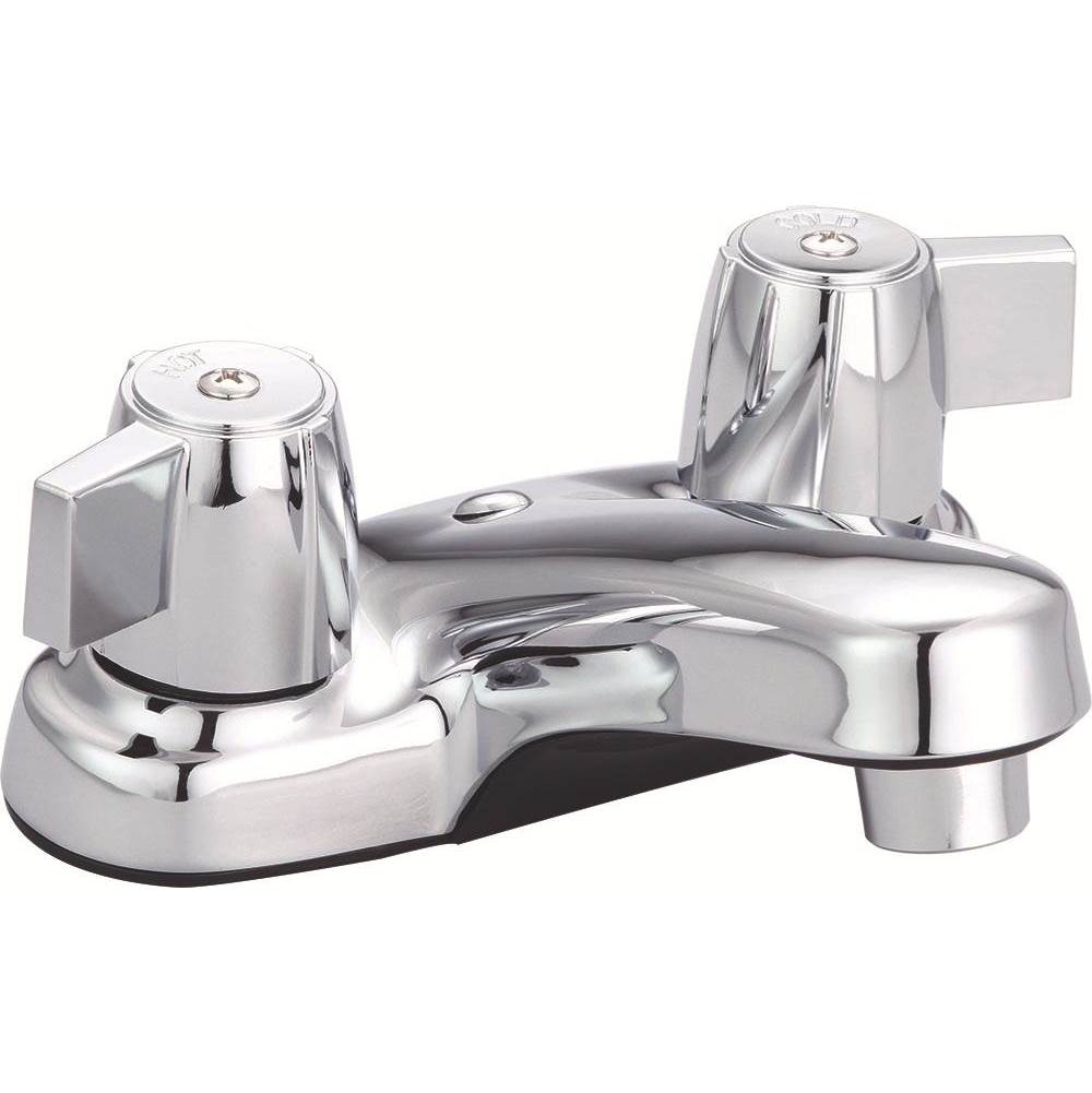 Banner Faucets Two Metal Blade Handle Lavatory Faucet Less Pop Up