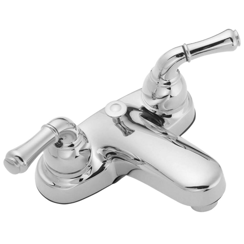 Banner Faucets Two Contemporary Lever Handle Lavatory Faucet With Brass Pop Up