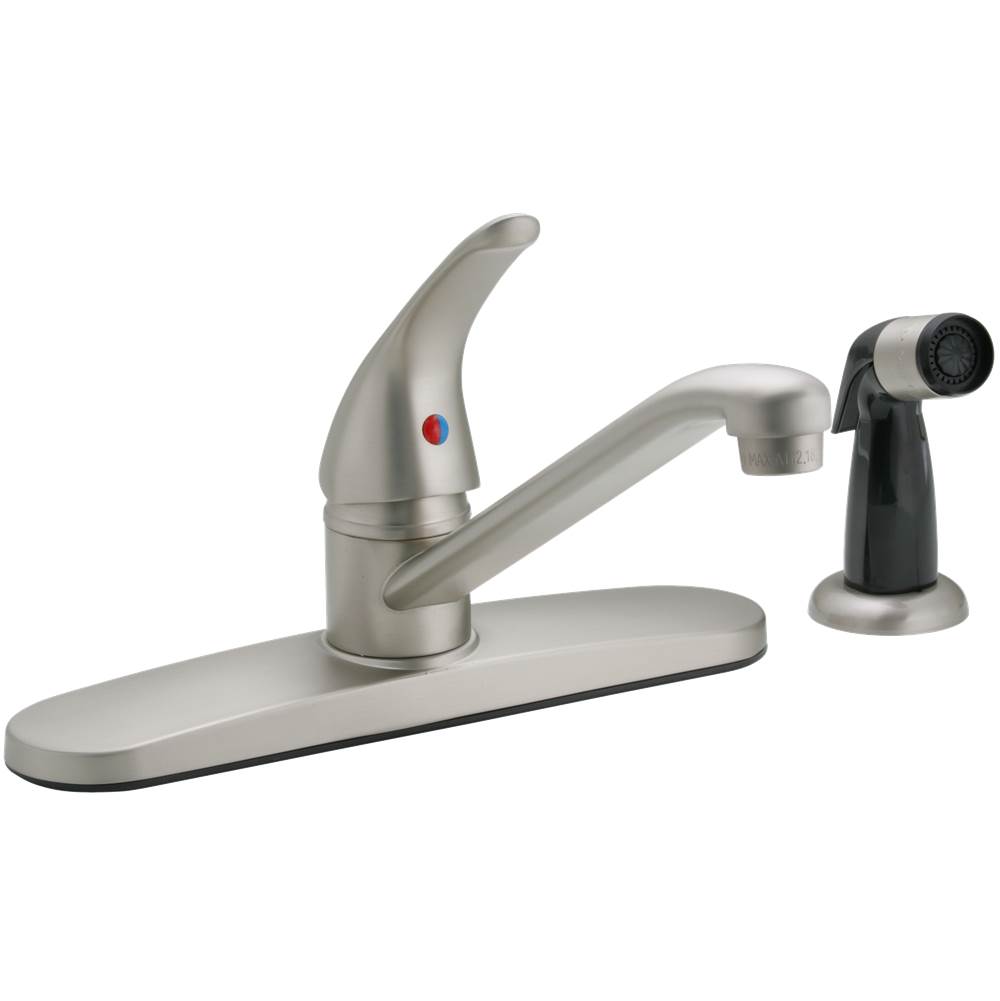 Banner Faucets Single Lever Handle Kitchen Faucet With Matching Side Spray