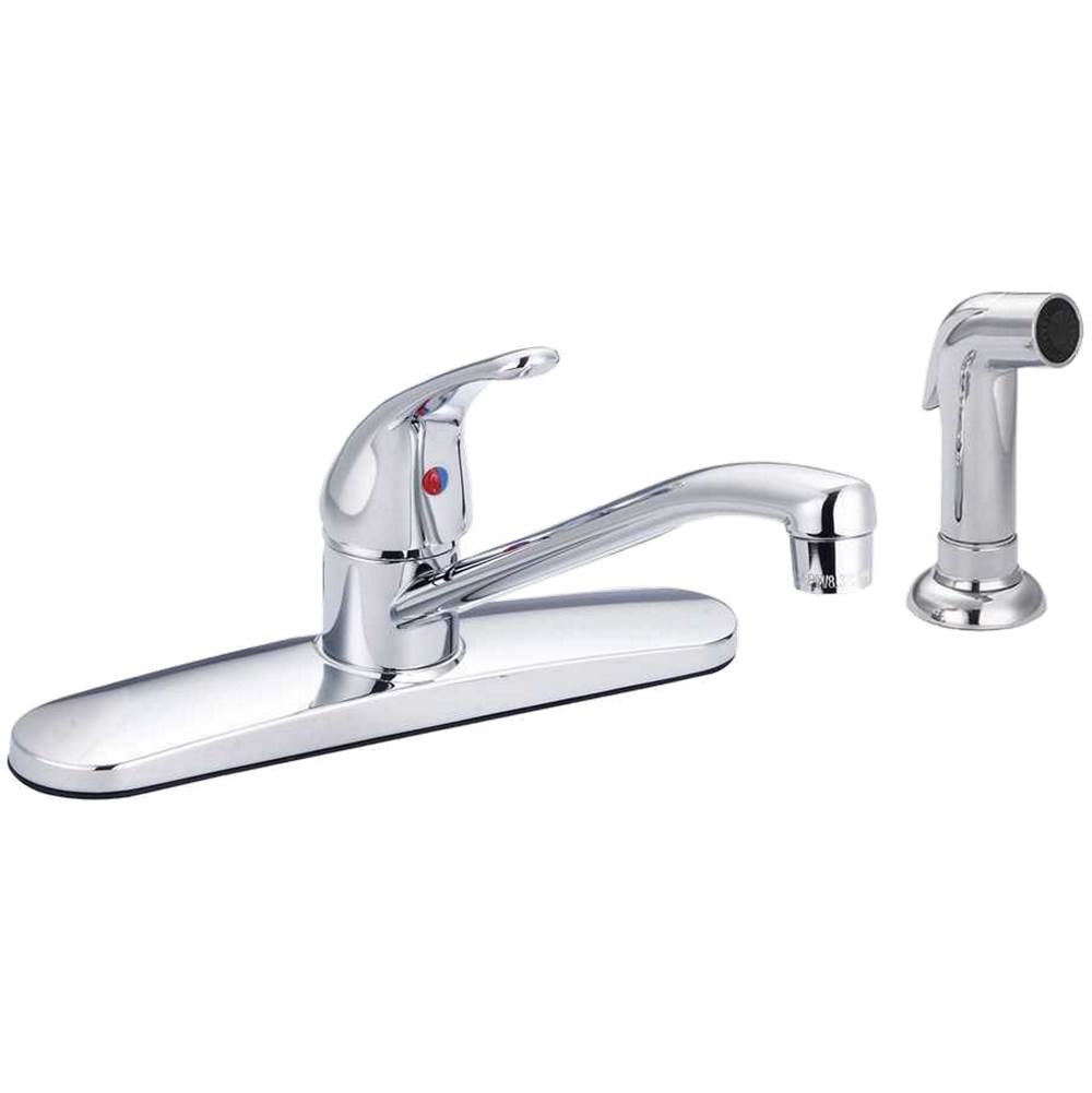 Banner Faucets Single Lever Handle Kitchen Faucet With Matching Side Spray