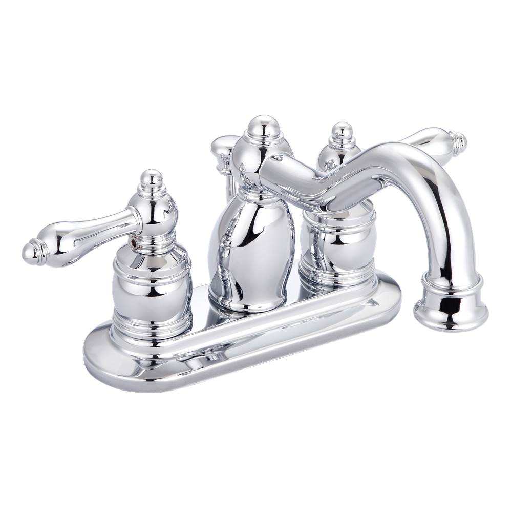 Banner Faucets Vintage Series Two Lever Handle ''J'' Style Spout Lavatory Faucet With Brass Pop Up