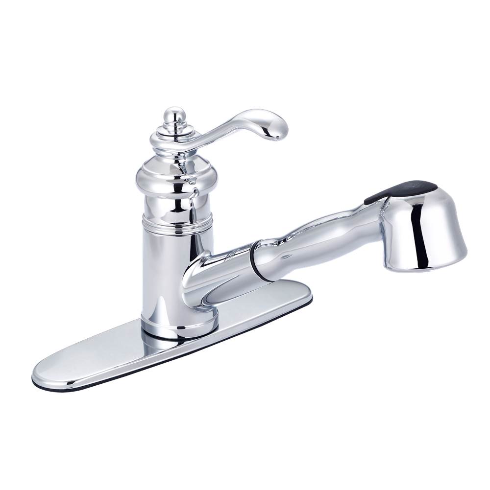 Banner Faucets Vintage Series Single Lever Handle Pull Out Spray Kitchen Faucet