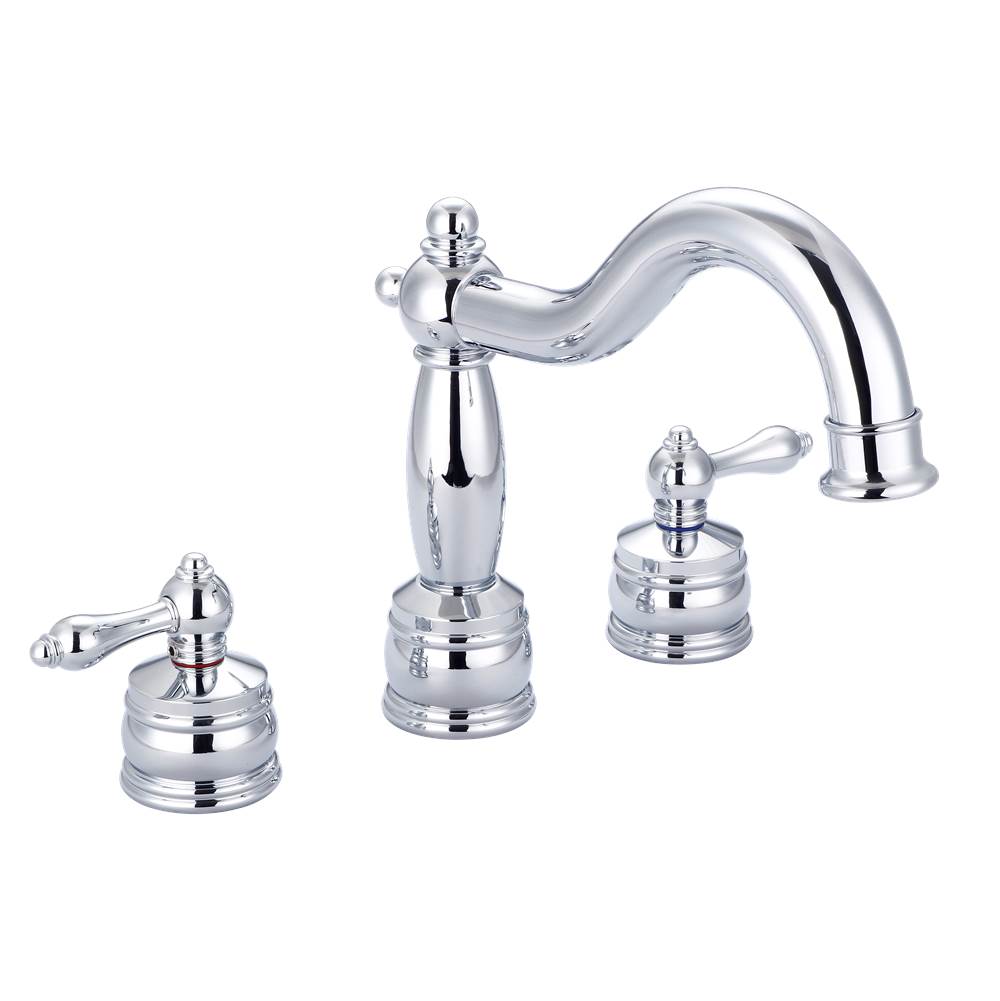 Banner Faucets Banner Faucets Vintage Series Two Adjustable Widespread Lever Handle ''J'' Style Spout Brass Tub Filler Faucet