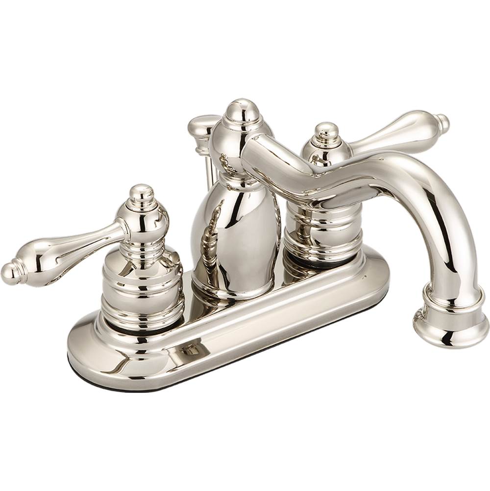 Banner Faucets Vintage Series Two Lever Handle ''J'' Style Spout Lavatory Faucet With Brass Pop Up