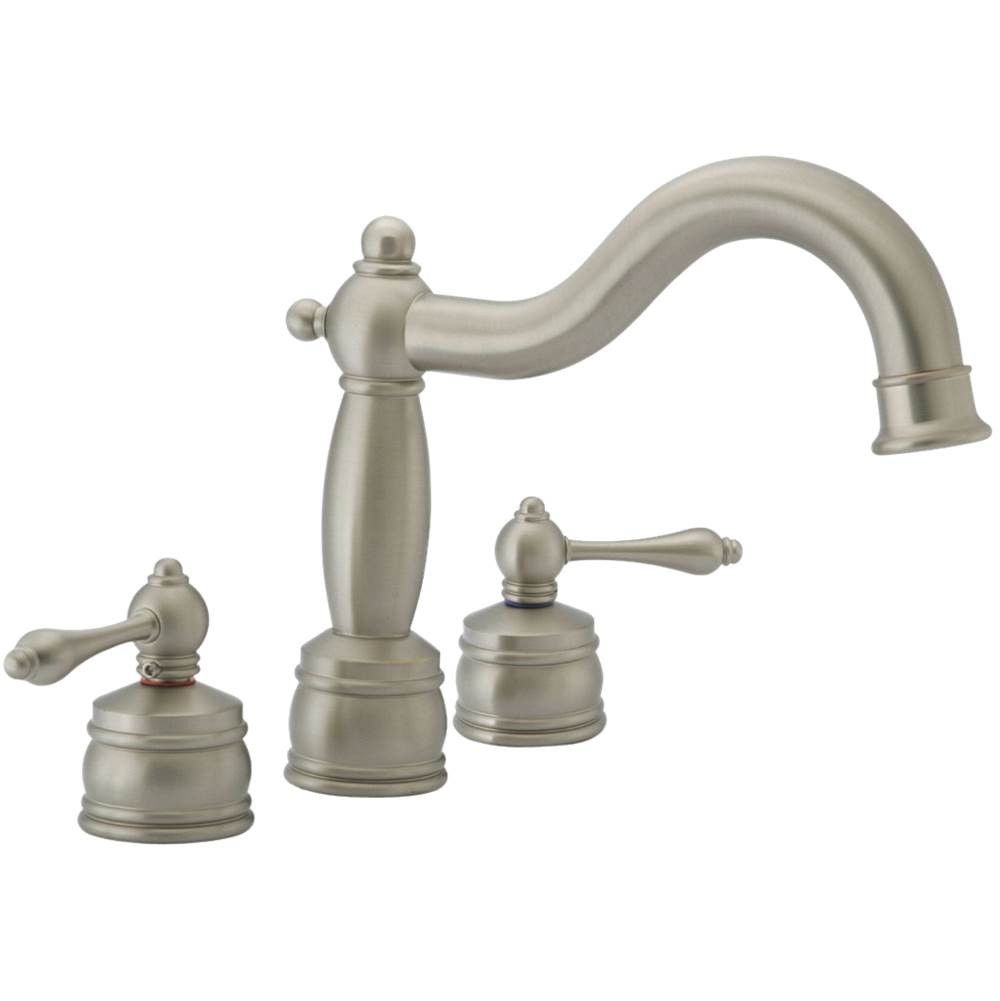 Banner Faucets Banner Faucets Vintage Series Two Adjustable Widespread Lever Handle ''J'' Style Spout Brass Tub Filler Faucet
