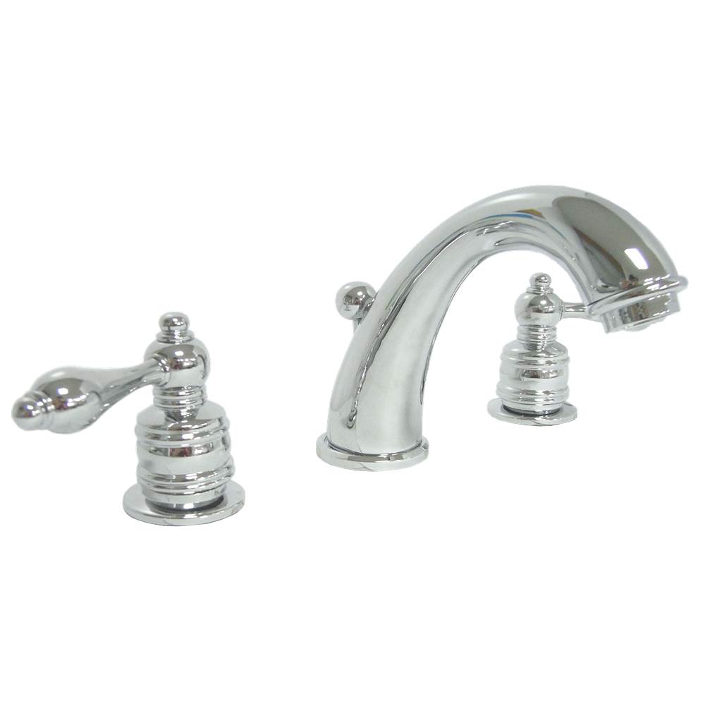 Banner Faucets Adjustable Widespread Two Lever Handle Brass Lavatory Faucet With Brass Pop Up