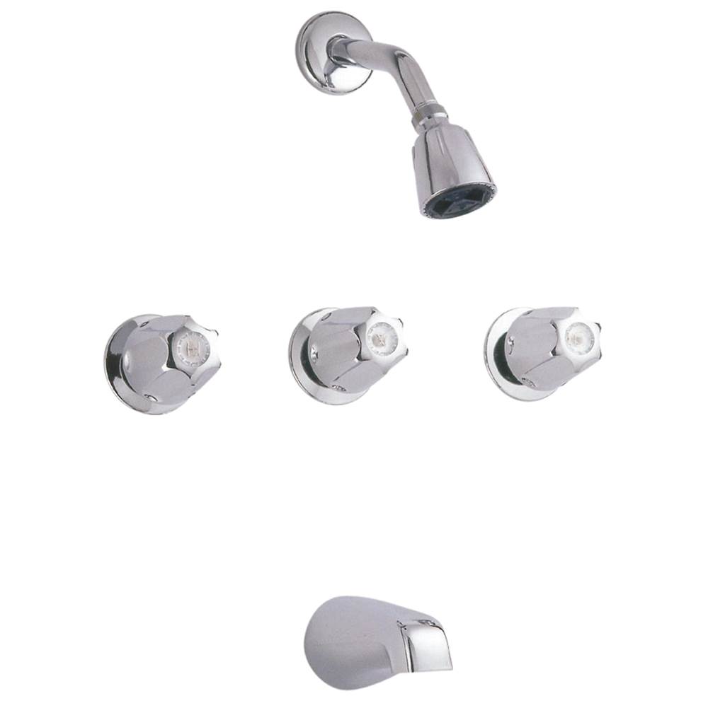 Banner Faucets Liberty Series Three Metal Handle Tub And Shower Faucet