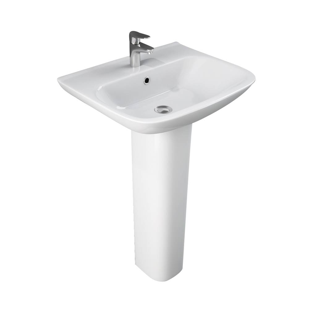 Barclay Eden 520 Ped Lav Basin Only1-Hole, White