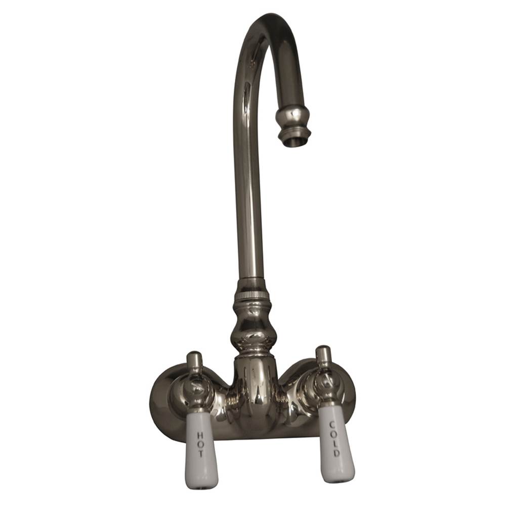 Barclay Tub Filler w/Code Spout, Lever Porc Handles, Polished Nickel