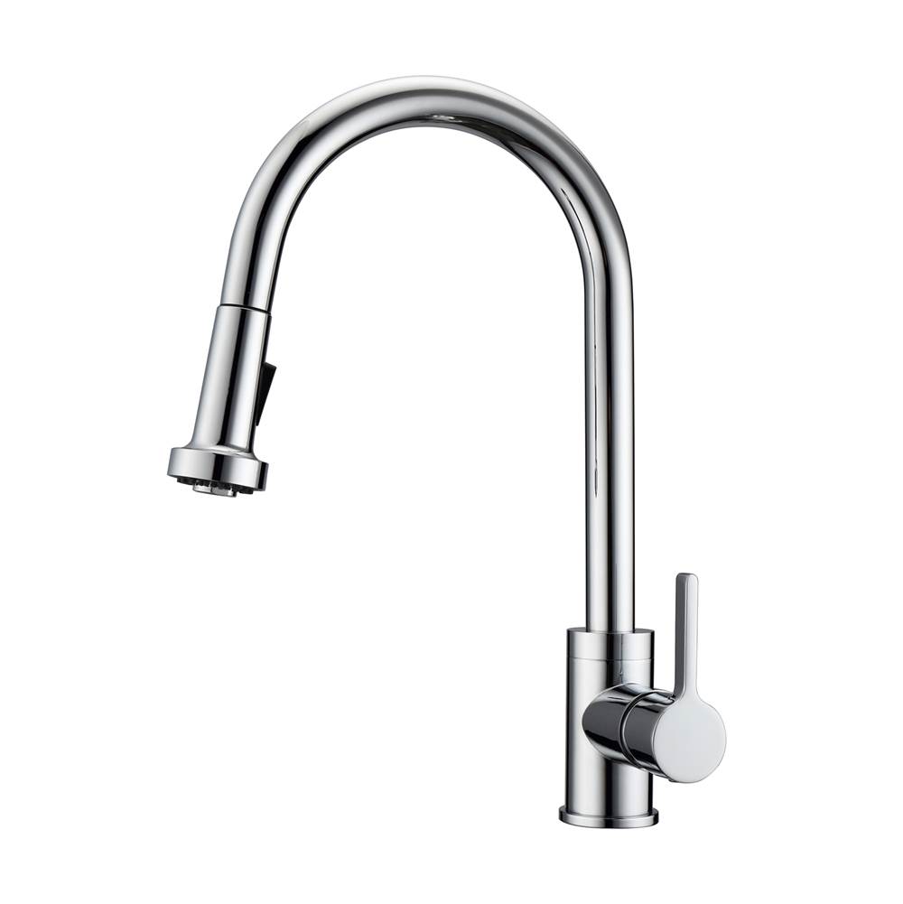 Barclay Fairchild Kitchen Faucet,Pull-out Spray, Metal Levr Hndls,CP
