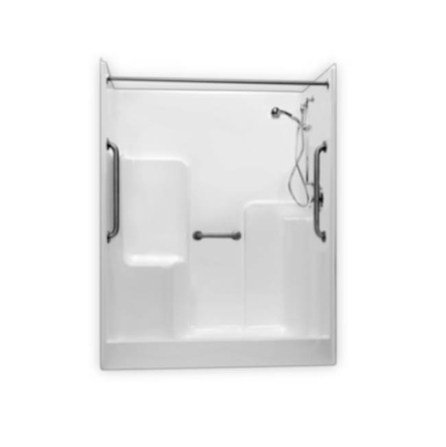 Clarion Bathware 60'' Shower W/ 7'' Threshold - Center Drain