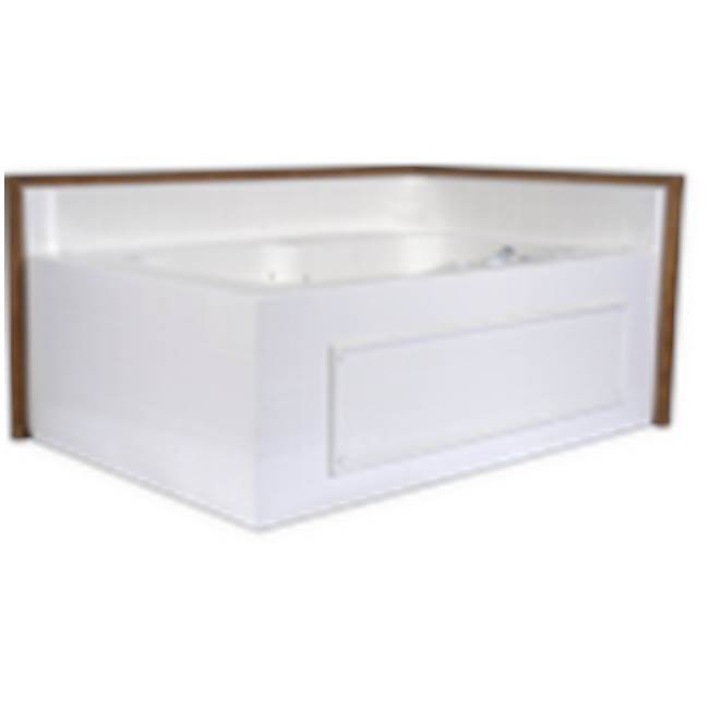 Clarion Bathware 64'' Rectangular Corner Tub W/ 22'' Aprons - Left Or Right Hand Drain