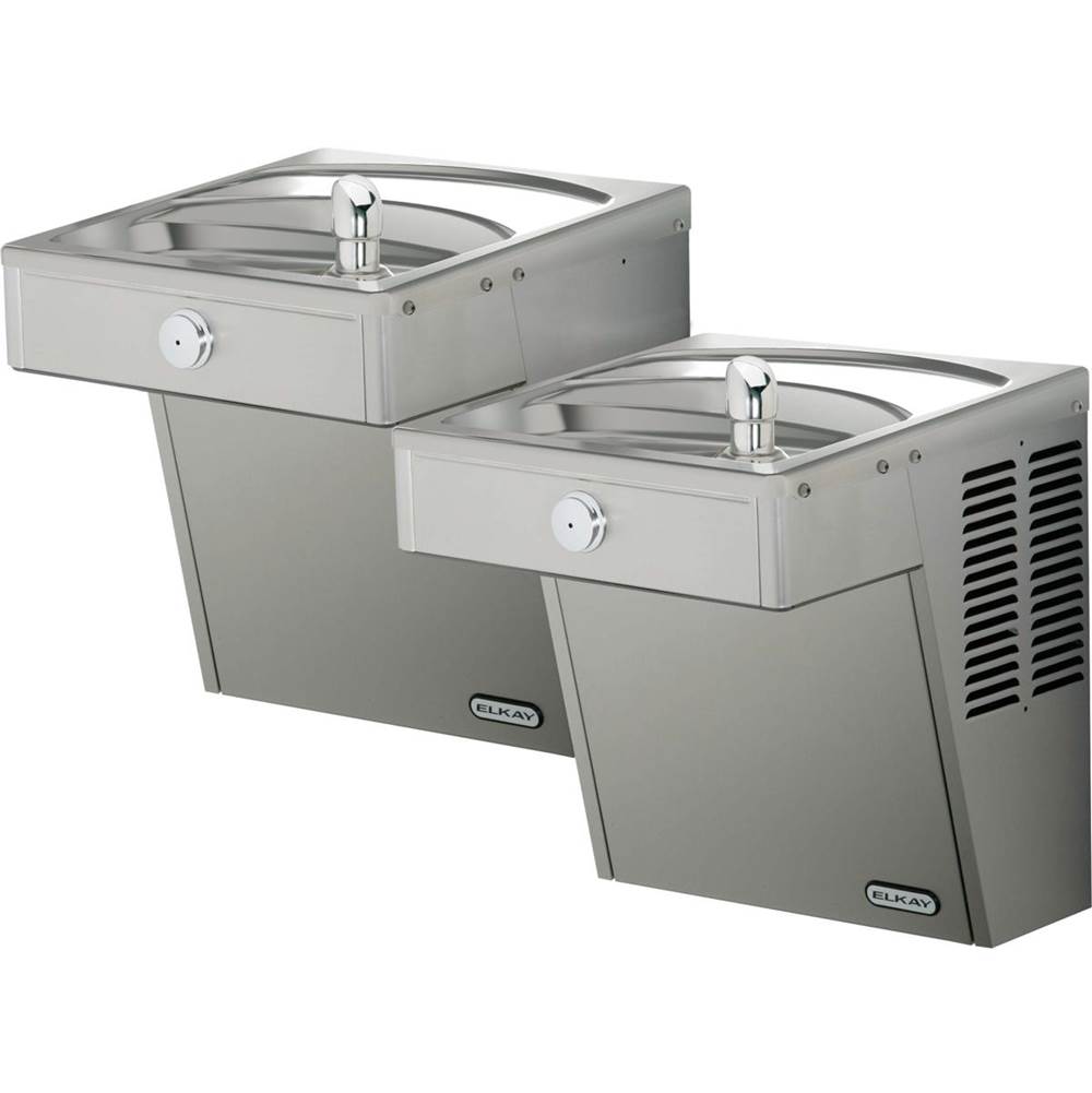 Elkay Cooler Wall Mount Bi-Level ADA Vandal-Resistant Filtered, Non-Refrigerated Stainless