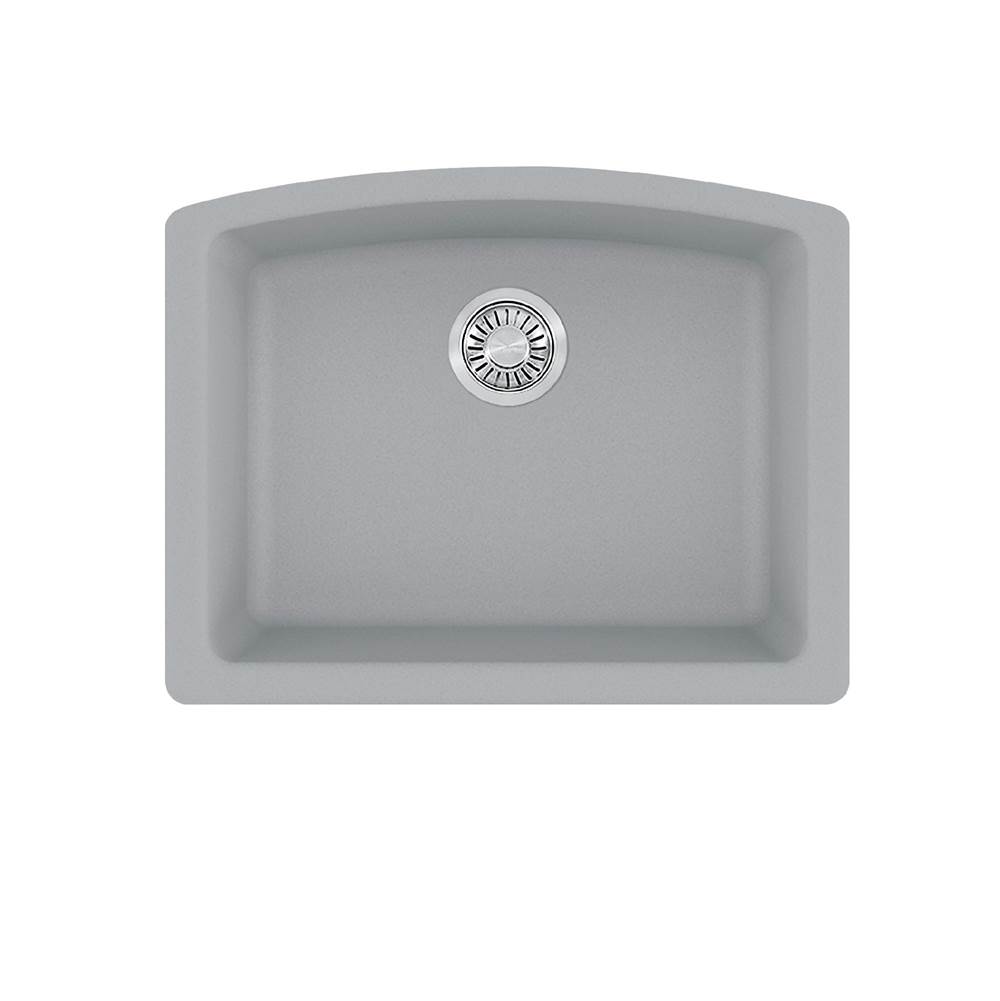 Franke Ellipse 25.0-in. x 19.6-in. Granite Undermount Single Bowl Kitchen Sink in Stone Grey