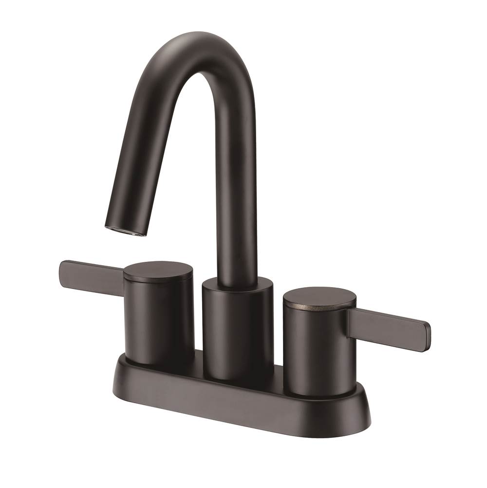 Gerber Plumbing Amalfi 2H Centerset Lavatory Faucet w/ 50/50 Touch Down Drain 1.2gpm Satin Black