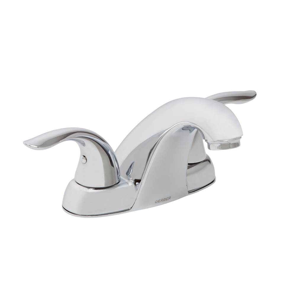 Gerber Plumbing Viper 2H Centerset Lavatory Faucet w/ 50/50 Touch Down Drain 1.2gpm Brushed Nickel