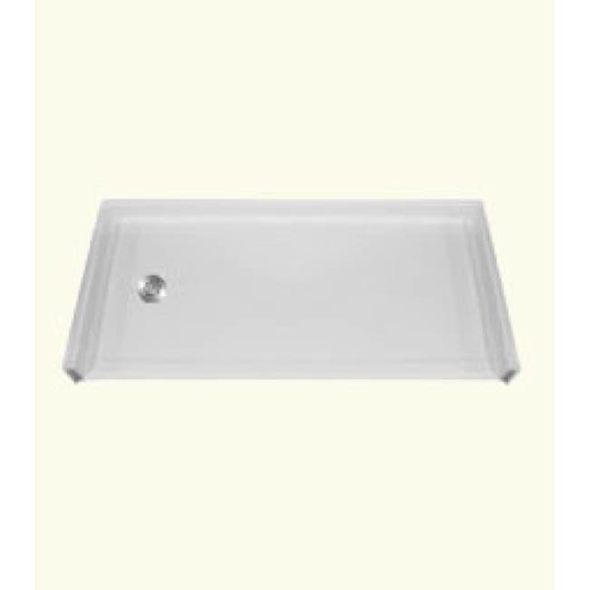 Health at Home RBSP 60x33'' Barrier-free acrylic shower pan. White. Right drain.