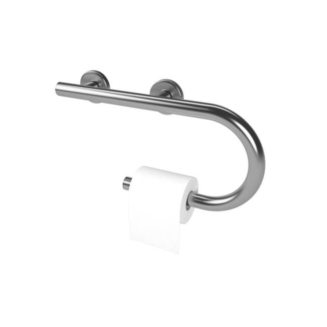 Health at Home Right Hand Grab Bar/Toilet Paper Holder. Bronze.