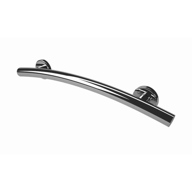 Health at Home 24'' Crescent Grab Bar. Brushed Stainless.