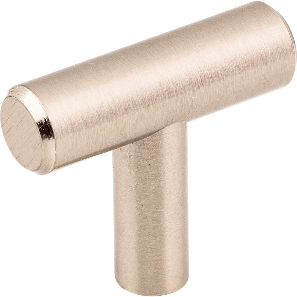 Hardware Resources 1-9/16'' Overall Length Satin Nickel Naples Cabinet ''T'' Knob