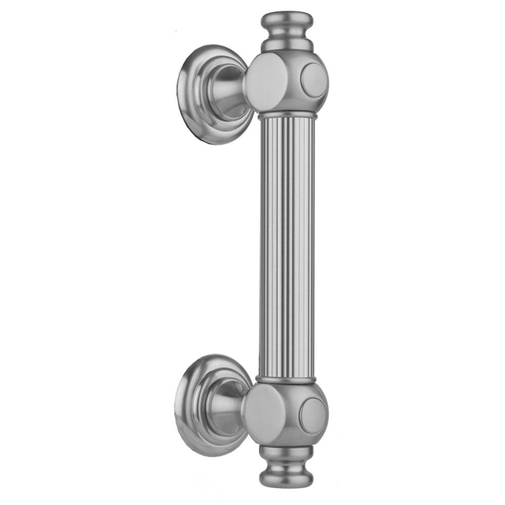 Jaclo 8'' H61 Reeded with End Caps Front Mount Shower Door Pull