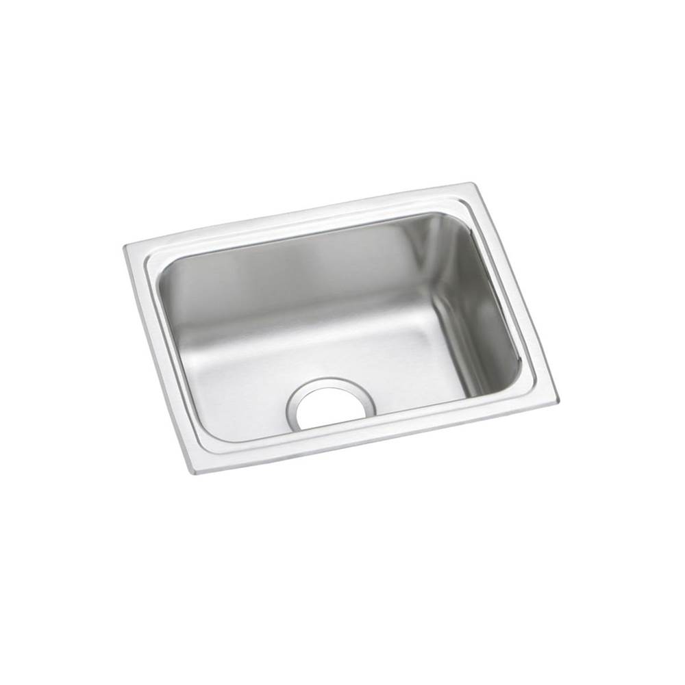 Just Manufacturing Stainless Steel 25'' x 19-1/2'' x 6-1/2'' No Faucet Ledge Single Bowl Drop-in ADA Sink w/Overflow