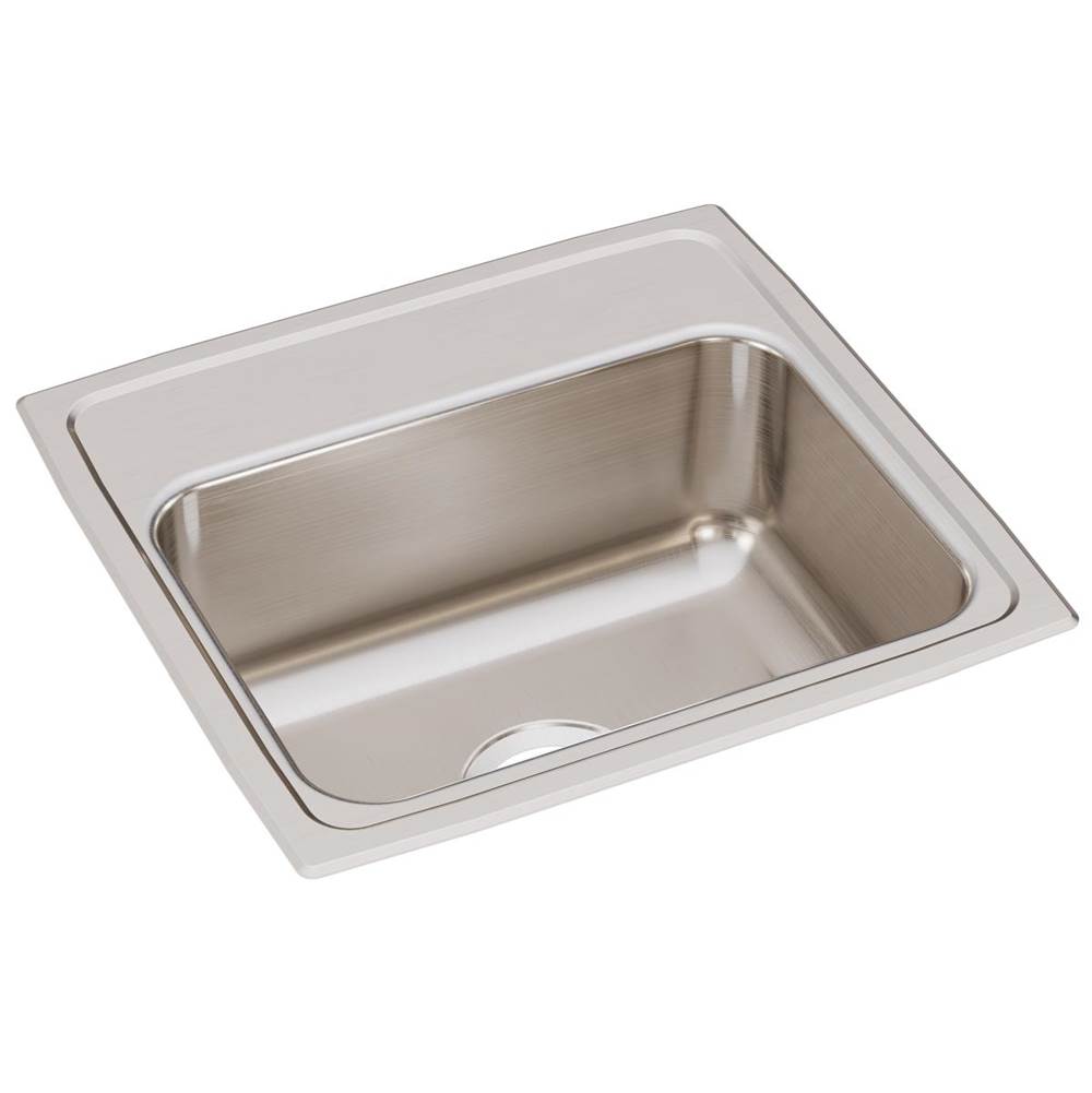 Just Manufacturing Stainless Steel 19'' x 18'' x 7-5/8'' 4-Hole Single Bowl Drop-in Sink