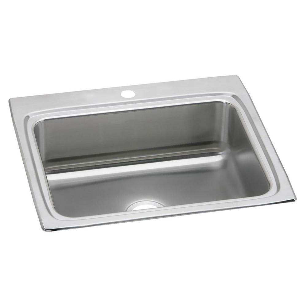 Just Manufacturing Stainless Steel 25'' x 22'' x 8-1/8'' 1-Hole Single Bowl Drop-in Sink