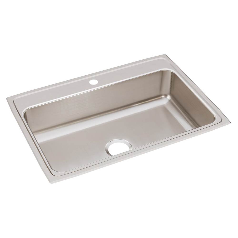 Just Manufacturing Stainless Steel 31'' x 22'' x 7-5/8'' 1-Hole Single Bowl Drop-in Sink