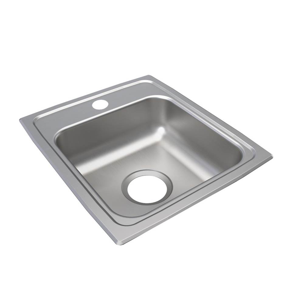 Just Manufacturing Stainless Steel 15'' x 17-1/2'' x 5-1/2'' 1-Hole Single Bowl Drop-in ADA Sink