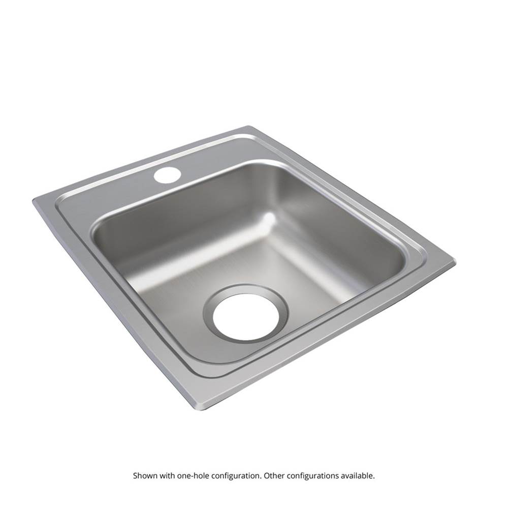 Just Manufacturing Stainless Steel 15'' x 17-1/2'' x 6-1/2'' 3-Hole Single Bowl Drop-in ADA Sink