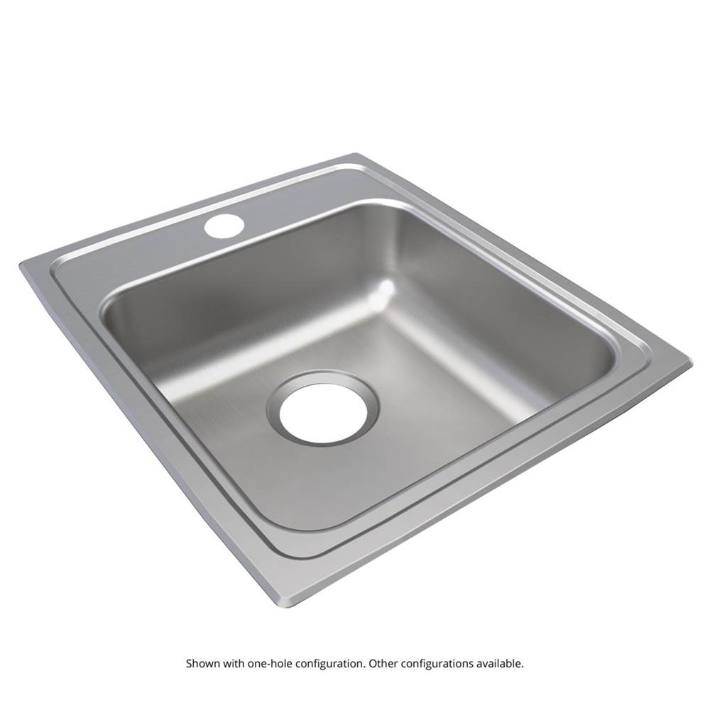 Just Manufacturing Stainless Steel 17'' x 20'' x 5'' 0-Hole Single Bowl Drop-in ADA Sink