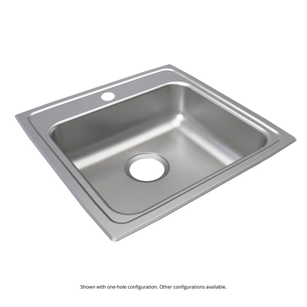 Just Manufacturing Stainless Steel 19-1/2'' x 19'' x 5-1/2'' 2-Hole Single Bowl Drop-in ADA Sink