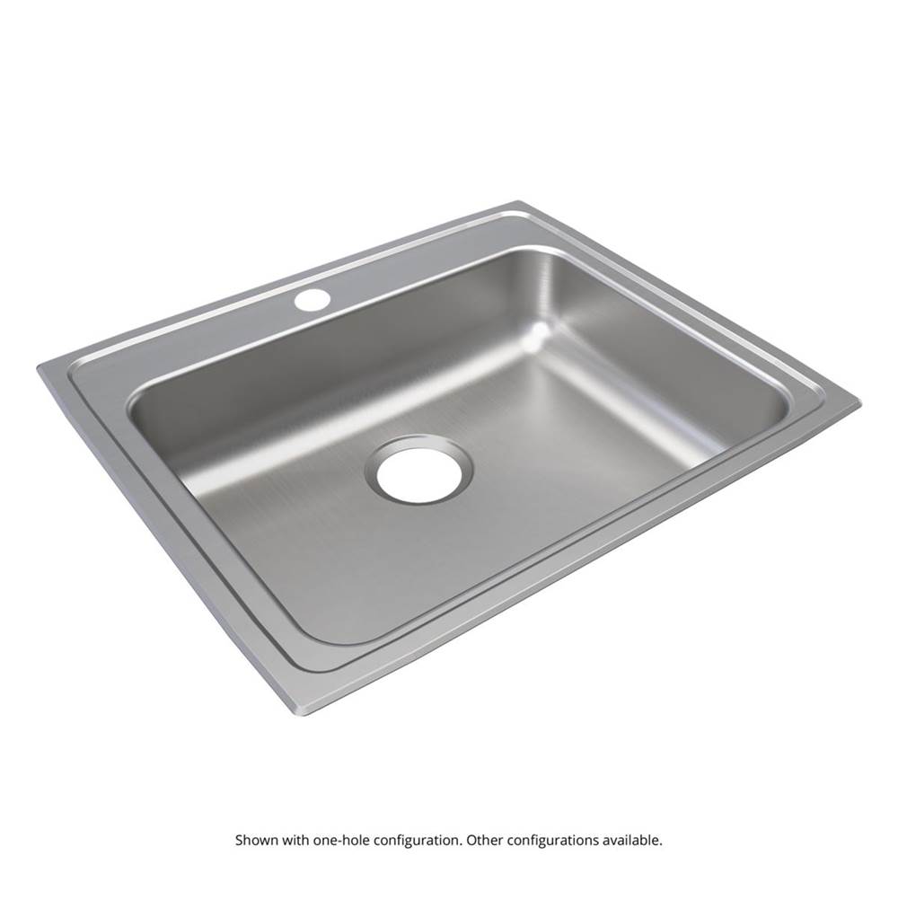 Just Manufacturing Stainless Steel 25'' x 21-1/4'' x 6'' 3-Hole Single Bowl Drop-in ADA Sink