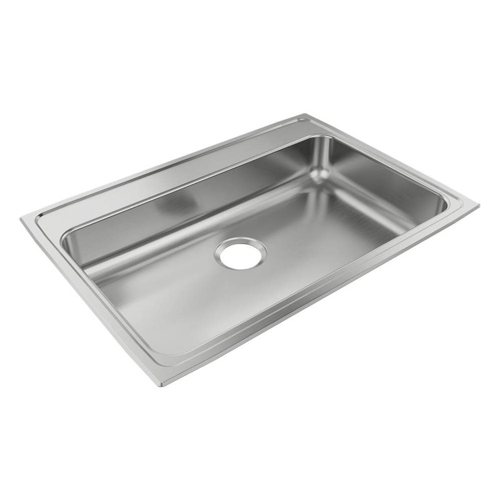 Just Manufacturing Stainless Steel 31'' x 21-1/4'' x 6'' 3-Hole Single Bowl Drop-in ADA Sink