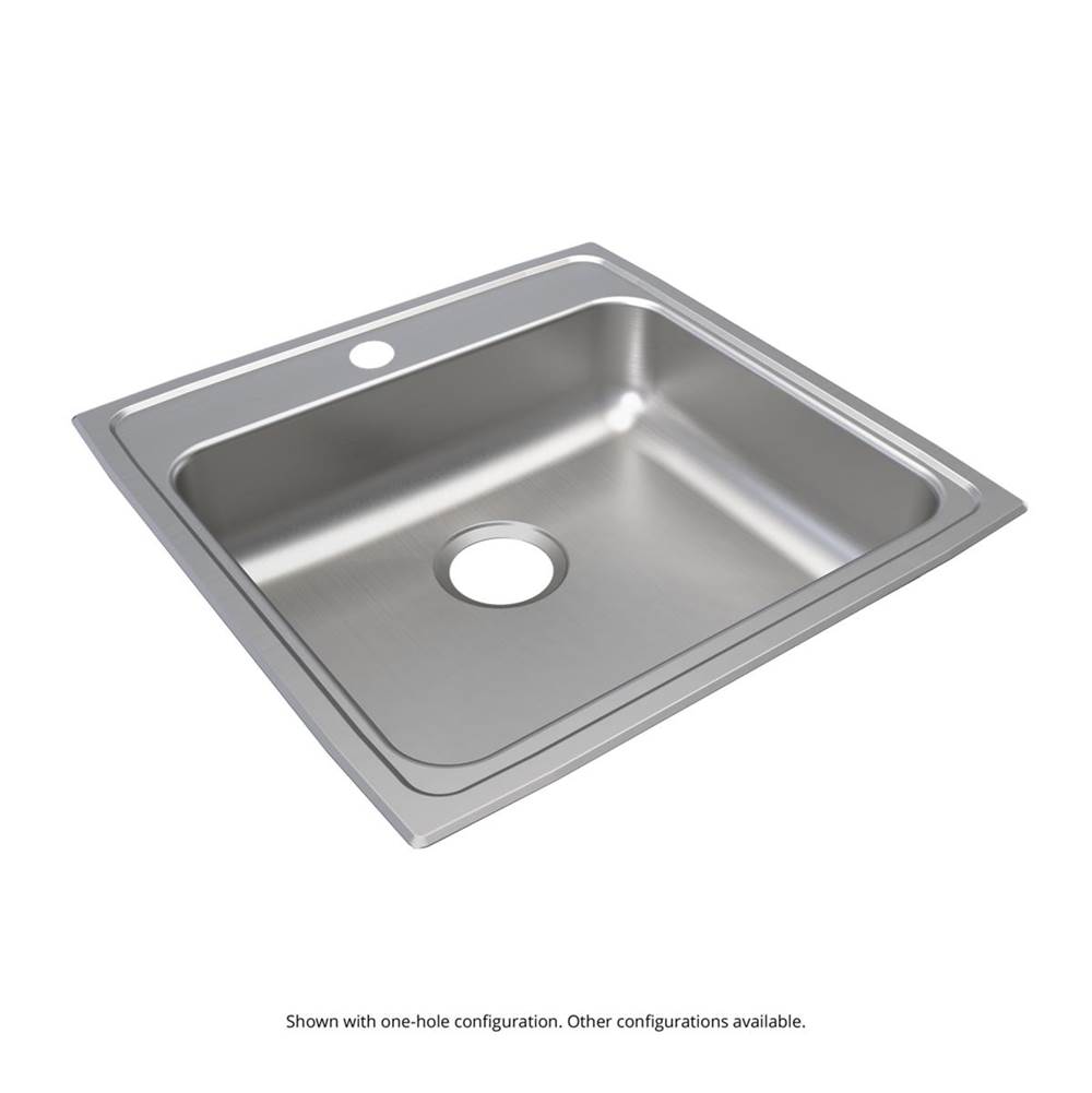 Just Manufacturing Stainless Steel 22'' x 22'' x 6-1/2'' 1-Hole Single Bowl Drop-in ADA Sink