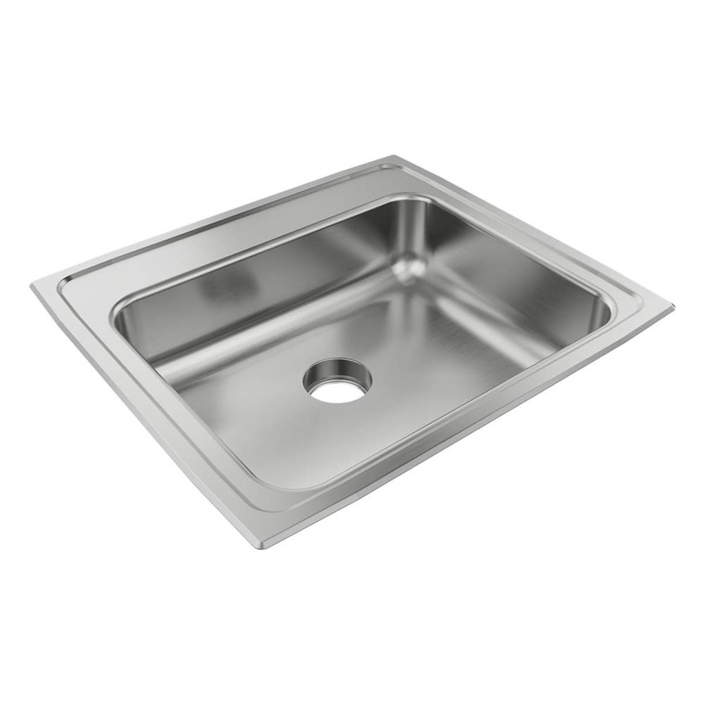 Just Manufacturing Stainless Steel 22'' x 19-1/2'' x 5-1/2'' 1-Hole Single Bowl Drop-in ADA Sink w/Integra Drain