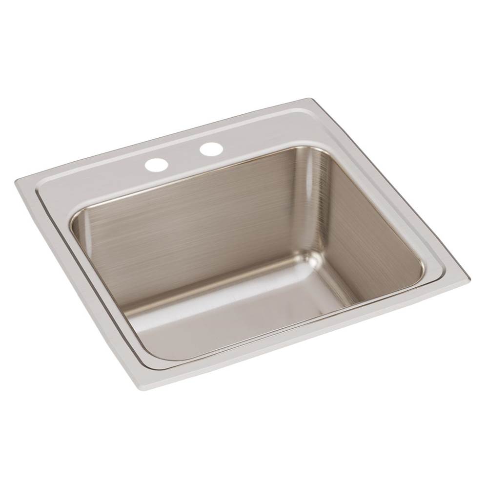 Just Manufacturing Stainless Steel 19-1/2'' x 19'' x 10-1/8'' MR2-Hole Single Bowl Drop-in Utility Sink