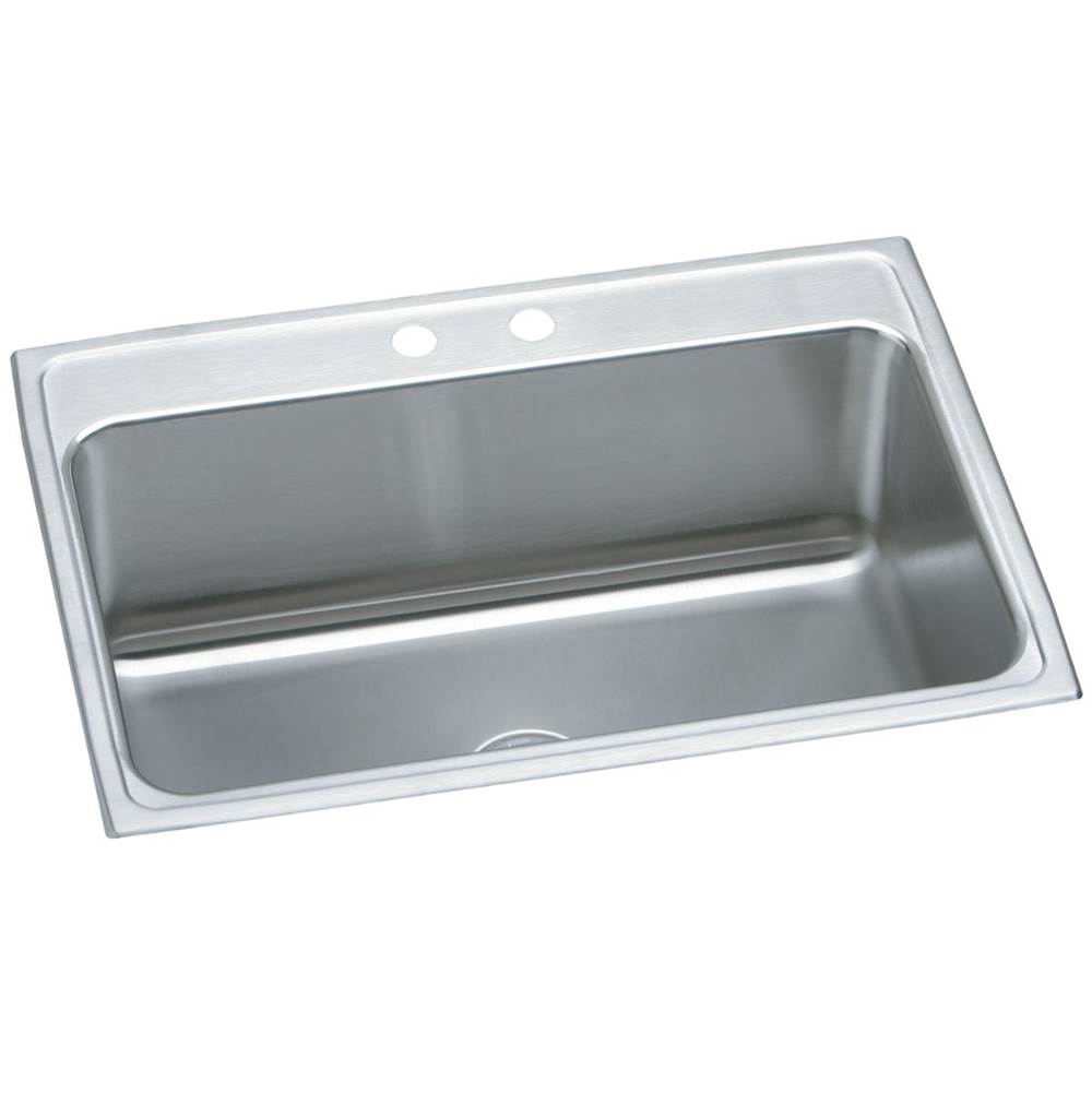 Just Manufacturing Stainless Steel 31'' x 22'' x 11-5/8'' 2-Hole Single Bowl Drop-in Sink