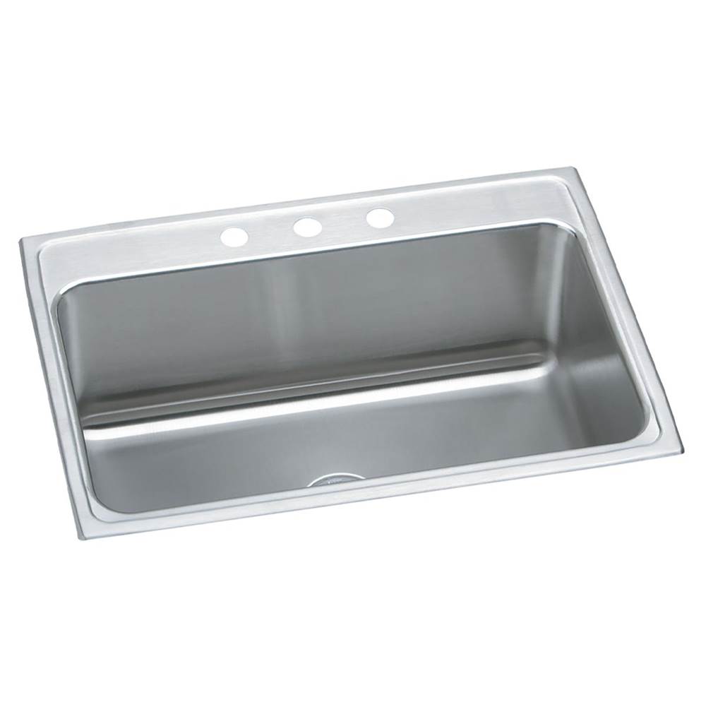 Just Manufacturing Stainless Steel 31'' x 22'' x 11-5/8'' 3-Hole Single Bowl Drop-in Sink