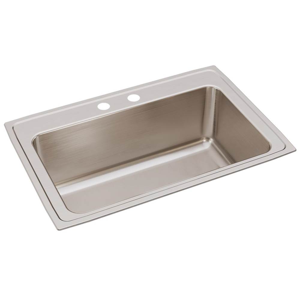 Just Manufacturing Stainless Steel 33'' x 22'' x 11-5/8'' 2-Hole Single Bowl Drop-in Sink