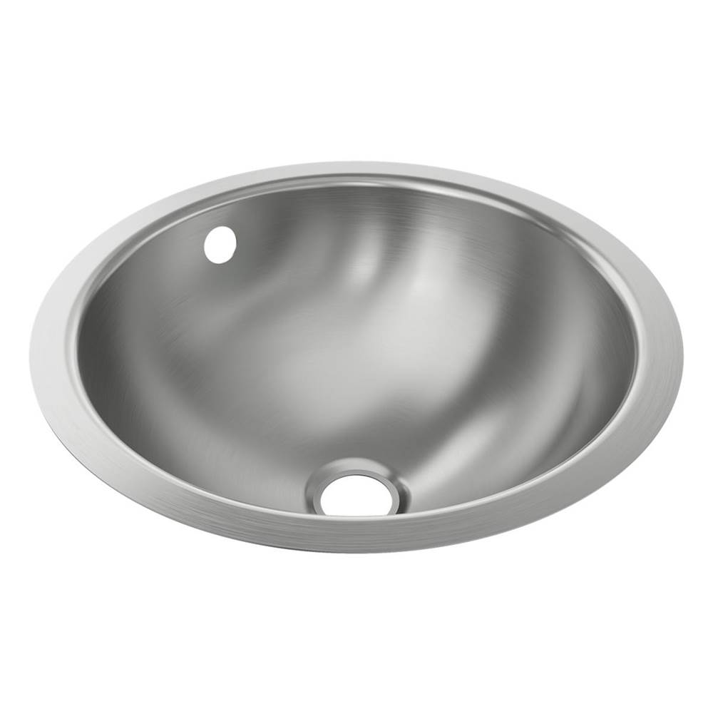 Just Manufacturing Stainless Steel 16-1/4'' x 16-1/4'' x 7'' Undermount Lavatory Sink with Overflow