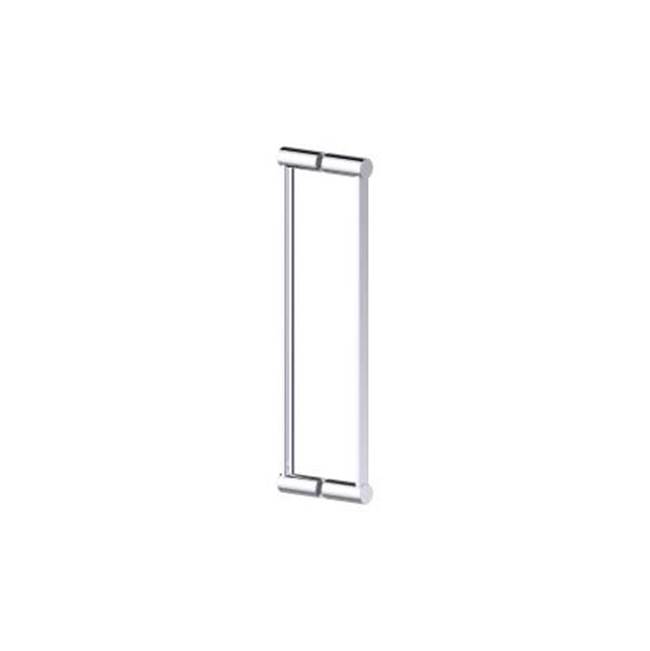 Kartners PORTO - 6-inch Double Glass Door Handle-Black Nickel
