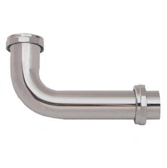 Matco Norca SLIP JOINT ELBOW 1-1/4'' X 8'' CHROME PLATED 17 GA (TWO BRASS SLIP NUTSATTACHED)